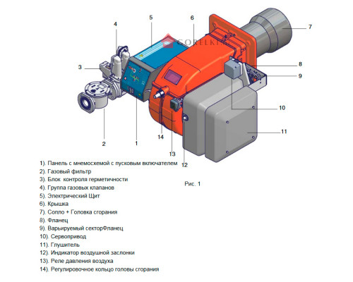 Газо-дизельная горелка Cib Unigas Mille HR1025A